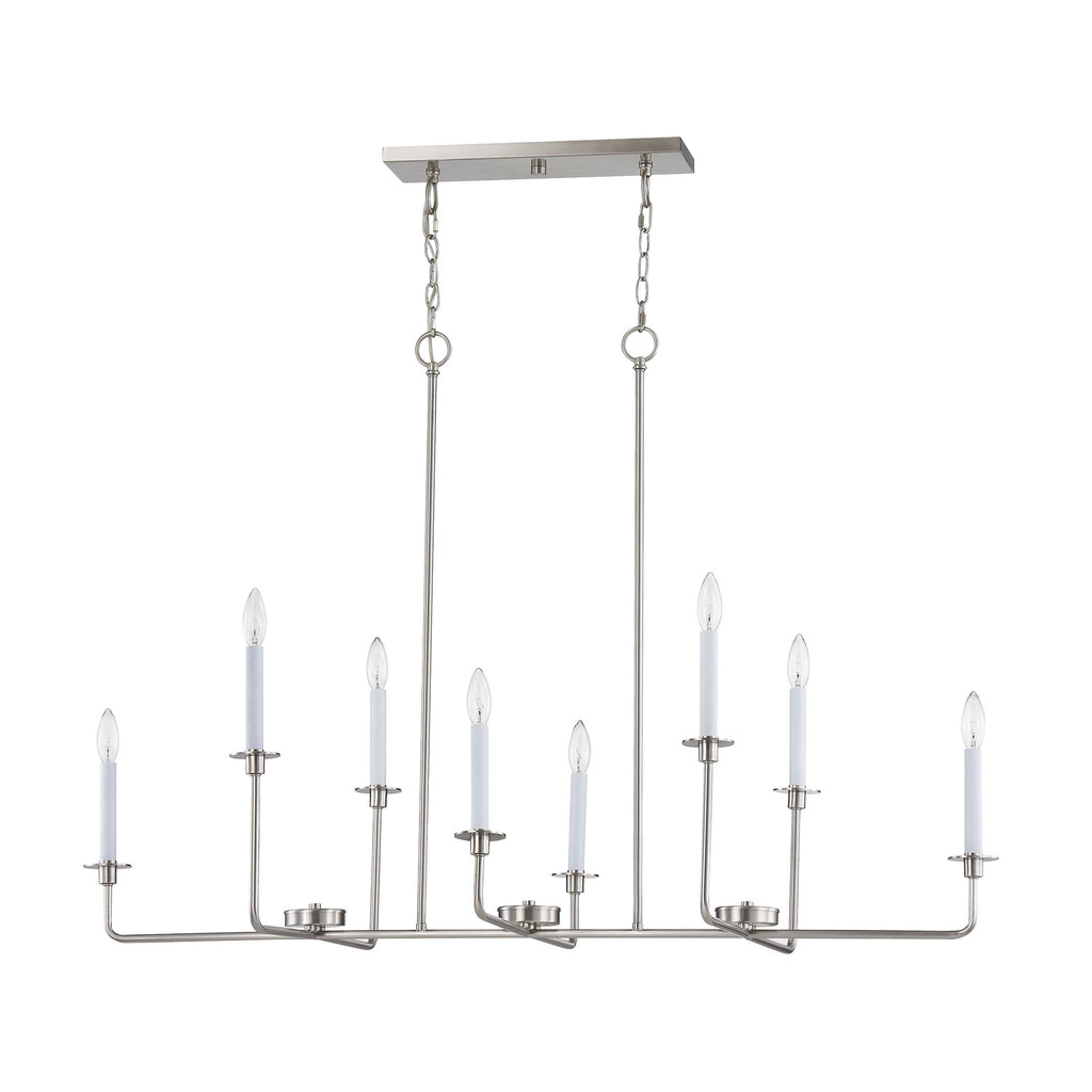 THOMAS CN340822 Lexington Green 48'' Wide 8-Light Linear Chandelier - Brushed Nickel