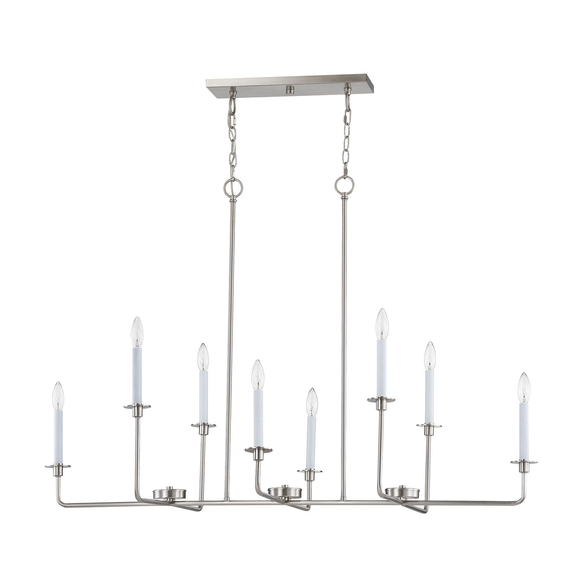 THOMAS CN340822 Lexington Green 48'' Wide 8-Light Linear Chandelier - Brushed Nickel