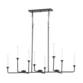 THOMAS CN340826 Lexington Green 48'' Wide 8-Light Linear Chandelier - Matte Black