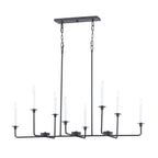 THOMAS CN340826 Lexington Green 48'' Wide 8-Light Linear Chandelier - Matte Black