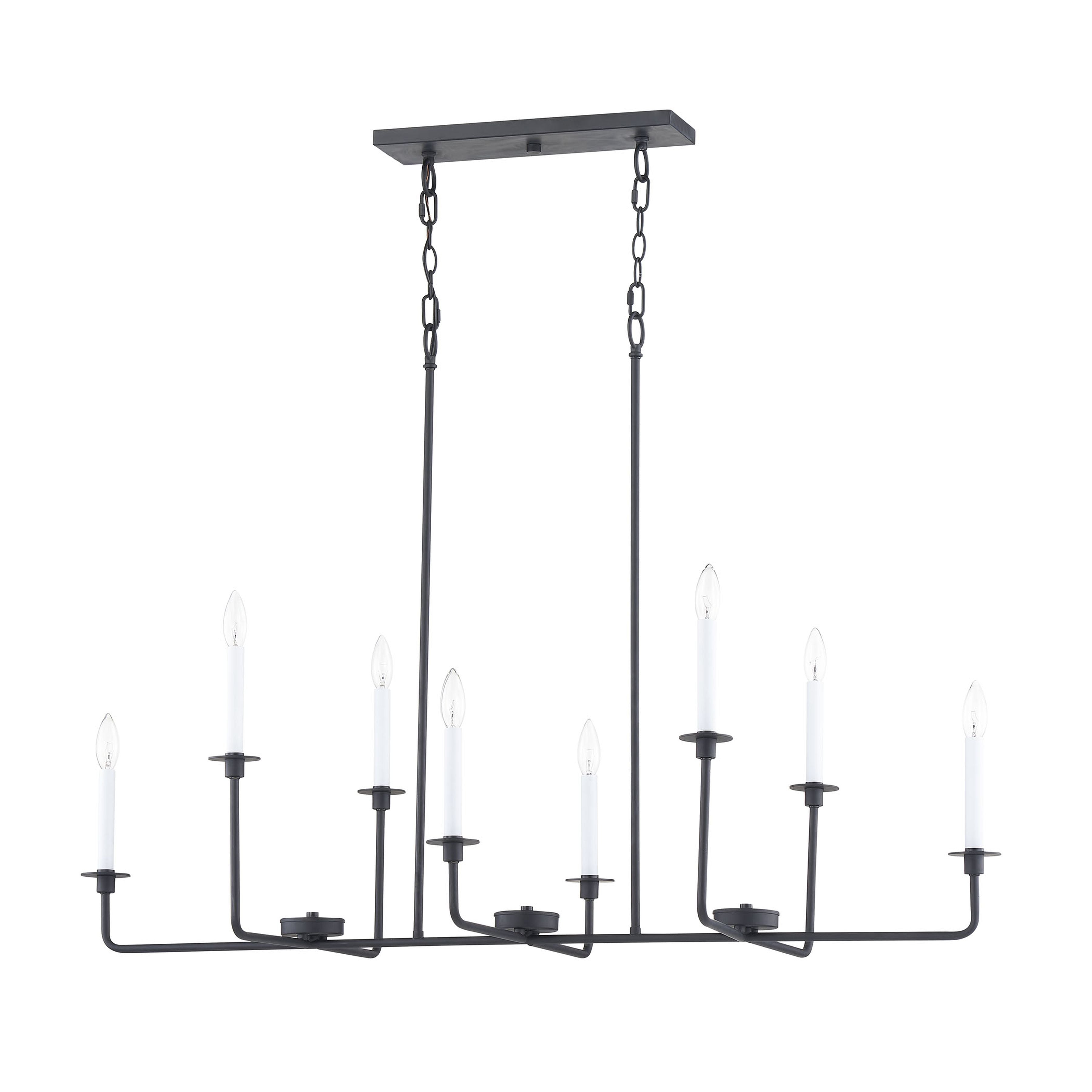 THOMAS CN340826 Lexington Green 48'' Wide 8-Light Linear Chandelier - Matte Black