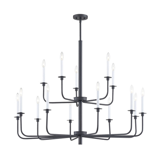 THOMAS CN3415826 Lexington Green 46'' Wide 15-Light Chandelier - Matte Black