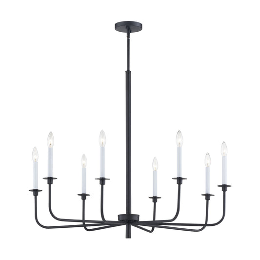 THOMAS CN341826 Lexington Green 38'' Wide 8-Light Chandelier - Matte Black