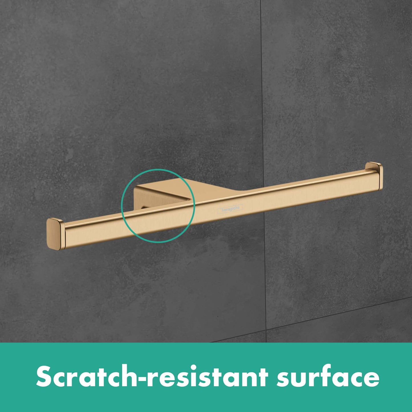 HANSGROHE 41748670 Matte Black AddStoris Modern Toilet Paper Holder