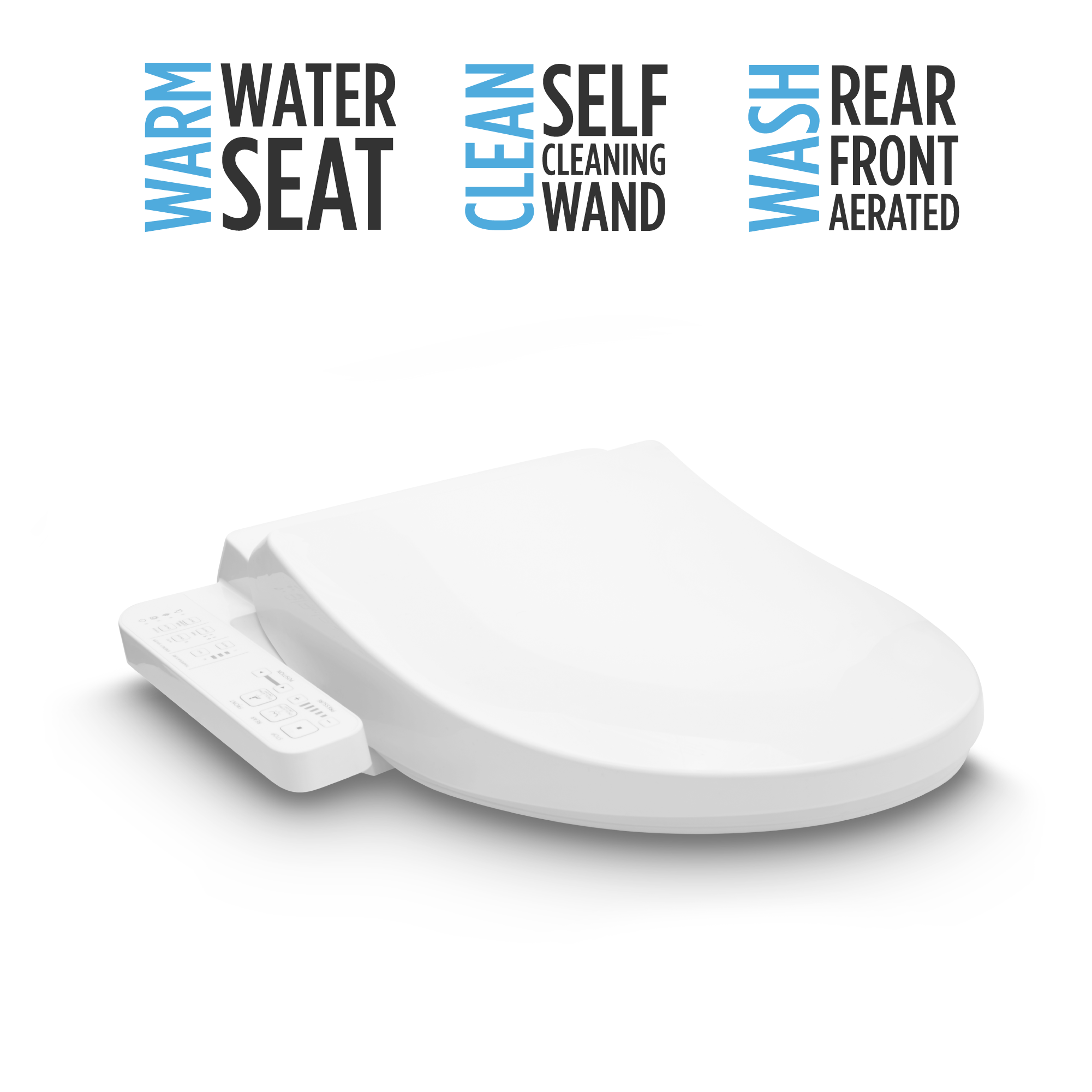 TOTO SW3004#01 Washlet A2  Electronic Bidet Toilet Seat With Heated Seat And Softclose Lid - Cotton White