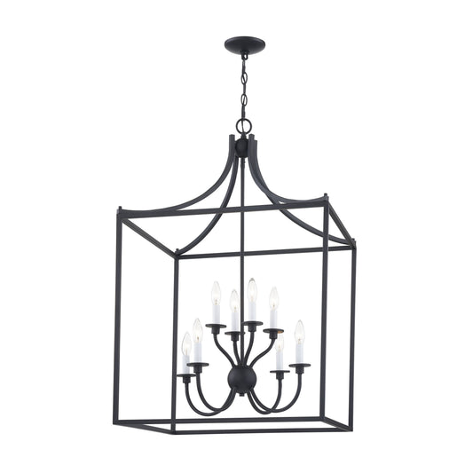 THOMAS CN700816 Prescott 24'' Wide 8-Light Chandelier - Mattte Black