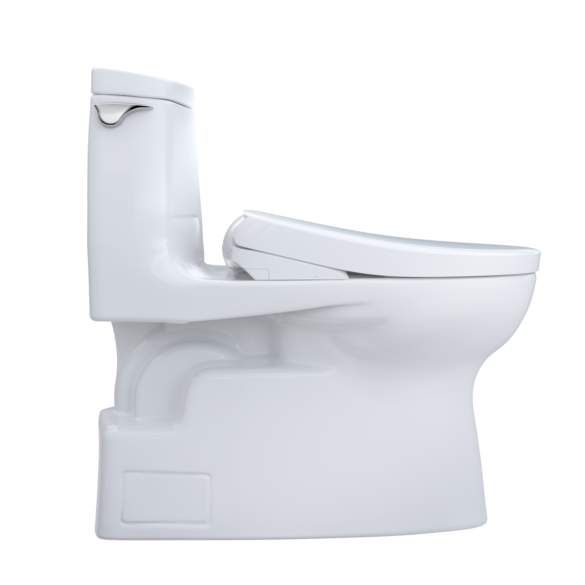 TOTO MW6144736CUFGA#01 Washlet+ Carlyle Ii 1G One-Piece Elongated 1.0 Gpf Toilet With Auto Flush Washlet+ S7A Contemporary Bidet Seat - Cotton White