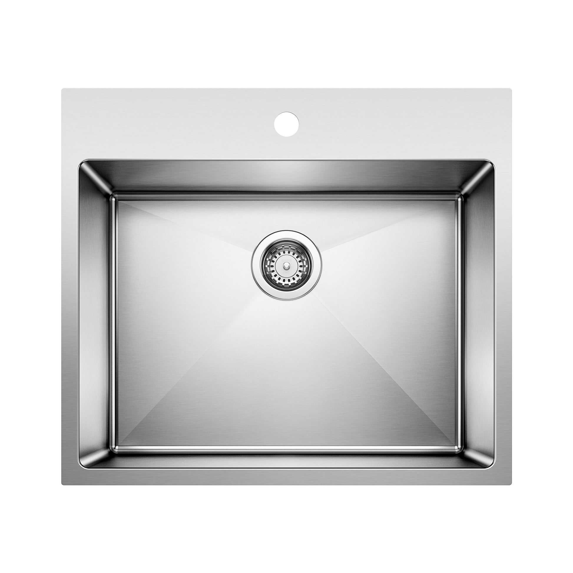 BLANCO 443151 Quatrus Quatrus R15 25" Single Bowl Dual Mount Stainless Steel Laundry Sink in Satin Polish