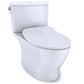 TOTO MS442234CEFG#01 Nexus Two-Piece Elongated 1.28 GPF Universal Height Toilet with CEFIONTECT and SS234 SoftClose Seat , Cotton White