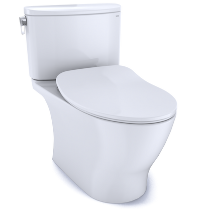 TOTO MS442234CEFG#01 Nexus Two-Piece Elongated 1.28 Gpf Universal Height Toilet With Cefiontect And Ss234 Softclose Seat - Cotton White