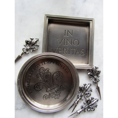 ELK STUDIO COAST004/S4 In Vino Veritas Etched Coasters (Set of 4)