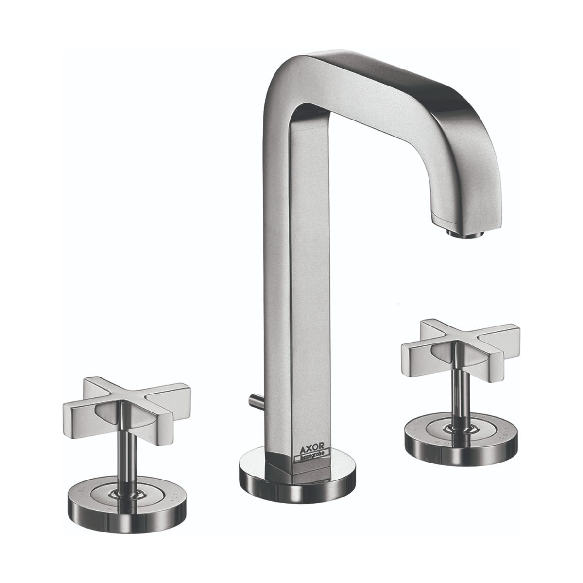 AXOR Citterio Widespread Faucet 170 with Cross Handles and Pop-Up Drain, 1.2 GPM in Chrome