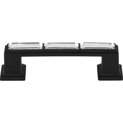 ATLAS 341-BL Legacy Crystal 3" Center to Center Bar Pull - Matte Black