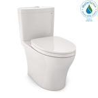 TOTO MS446124CEMFGN#11 Aquia Iv Two-Piece Elongated Dual Flush 1.28 And 0.9 Gpf Universal Height Toilet With Cefiontect - Colonial White