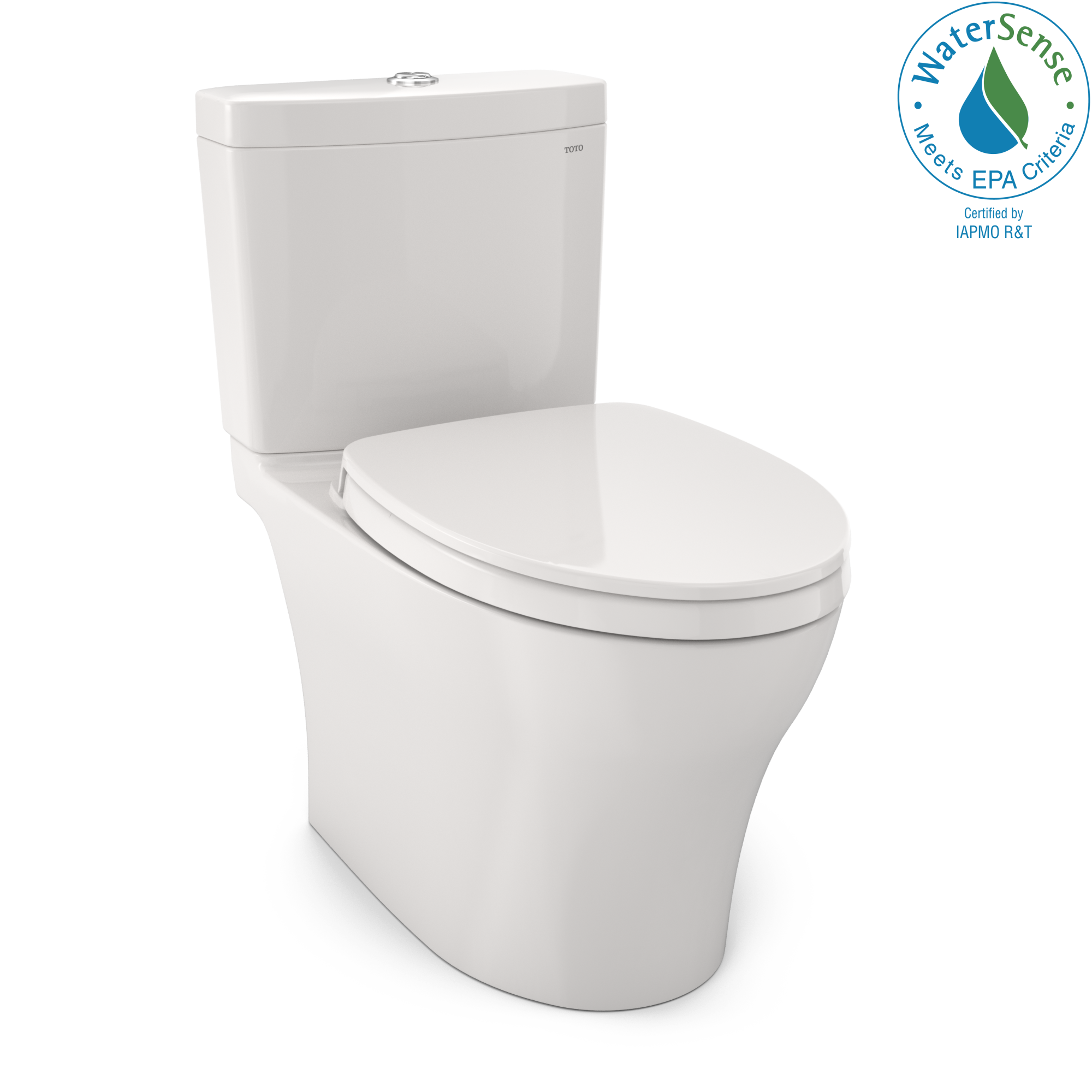 TOTO MS446124CEMFGN#11 Aquia Iv Two-Piece Elongated Dual Flush 1.28 And 0.9 Gpf Universal Height Toilet With Cefiontect - Colonial White