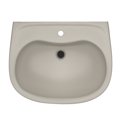 TOTO LHT242G#03 Prominence Oval Wall-Mount Bathroom Sink With Cefiontect And Shroud For Single Hole Faucets - Bone