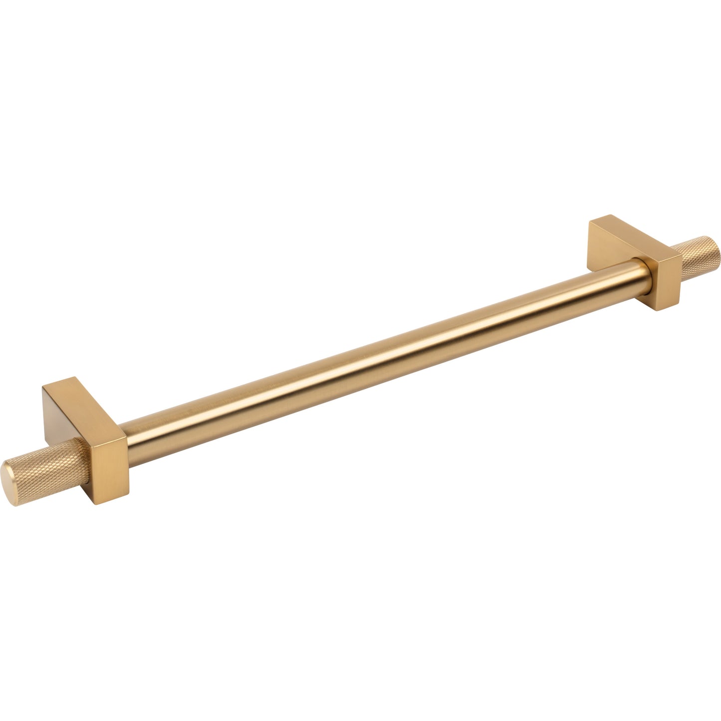 JEFFREY ALEXANDER 698-18SBZ Larkin Knurled Ends 18" Center-to-Center Appliance Pull - Satin Bronze