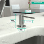 HANSGROHE 40438801 Focus Soap Dispenser - Stainless Steel Optic