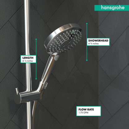 HANSGROHE 26036001 Raindance Select S Handshower 120 3-Jet PowderRain, 1.75 GPM - Chrome
