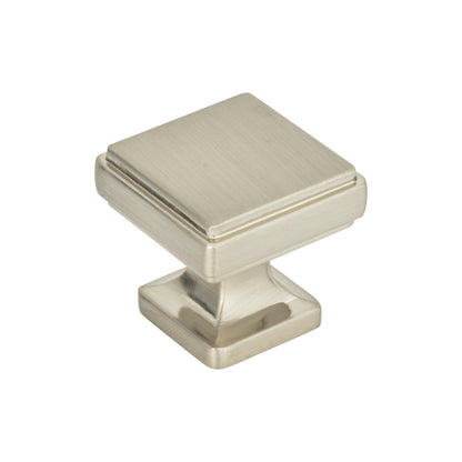 ATLAS A201-BRN Kate 1 1/4" Length Square Knob - Brushed Nickel