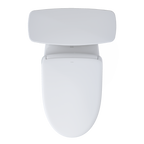 TOTO MW7864726CEFGA#01 Drake Transitional Washlet+ Two-Piece Elongated 1.28 Gpf Universal Height Tornado Flush Toilet And S7 Bidet Seat With Auto Flush - Cotton White