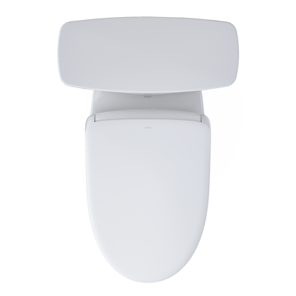 TOTO MW7864736CEFG#01 Drake Transitional Washlet+ Two-Piece Elongated 1.28 Gpf Universal Height Tornado Flush Toilet With S7A Contemporary Bidet Seat - Cotton White