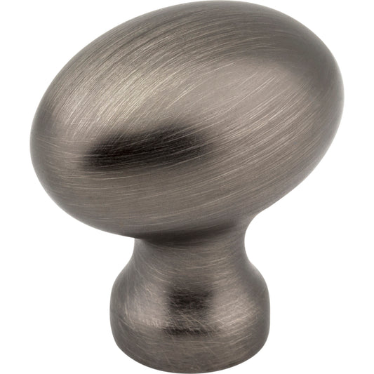 JEFFREY ALEXANDER 3990-BNBDL Bordeaux 1-3/16" Length Oval Knob - Brushed Pewter