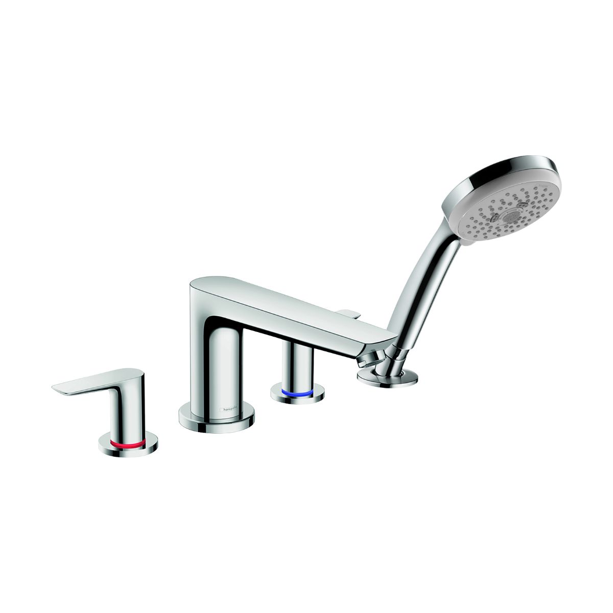HANSGROHE 71744001 Talis E 4-Hole Roman Tub Set Trim with 1.8 GPM Handshower - Chrome