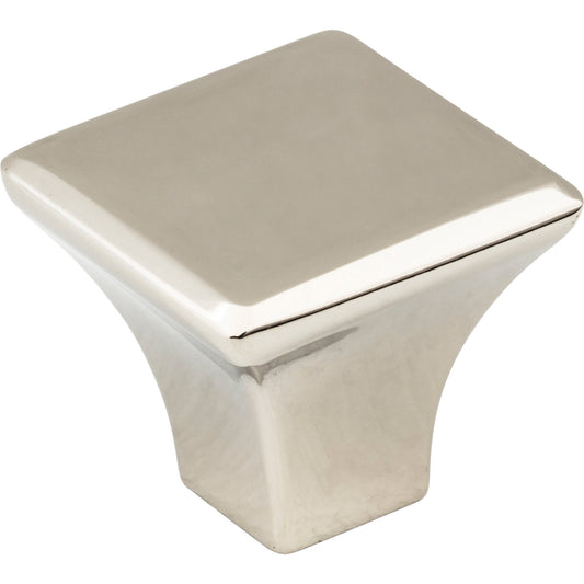 JEFFREY ALEXANDER 972NI Marlo 1-1/8" Length Square Knob - Polished Nickel