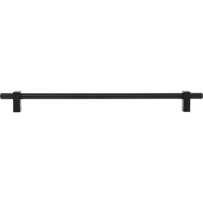 JEFFREY ALEXANDER 698-305MB Larkin Knurled Ends 305 mm Center-to-Center Bar Pull - Matte Black