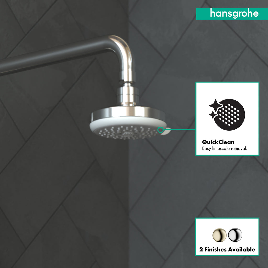 HANSGROHE 04071000 Croma 100 Showerhead E 3-Jet, 2.5 GPM - Chrome