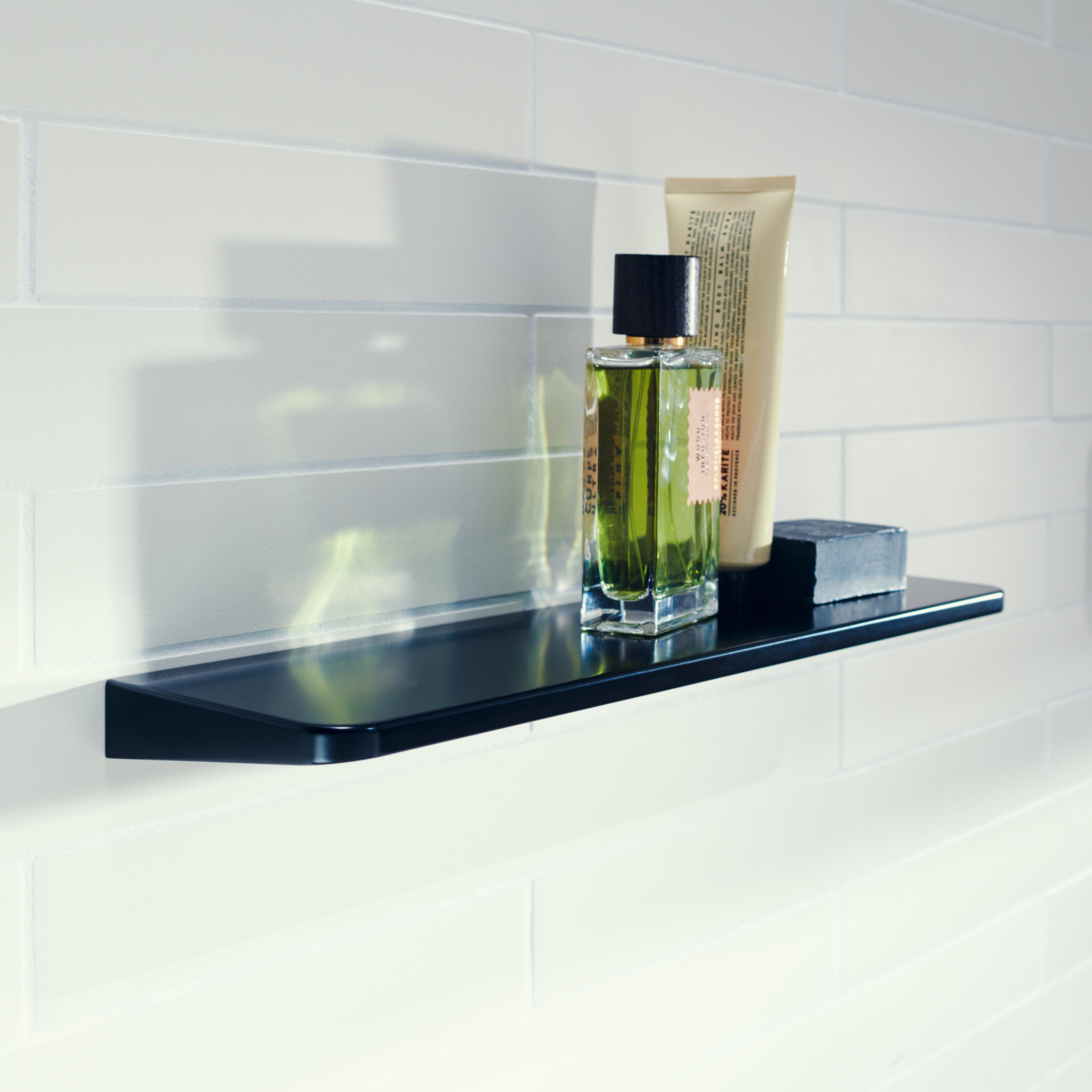 AXOR 42844340 Universal Circular Shelf, 16" - Brushed Black Chrome
