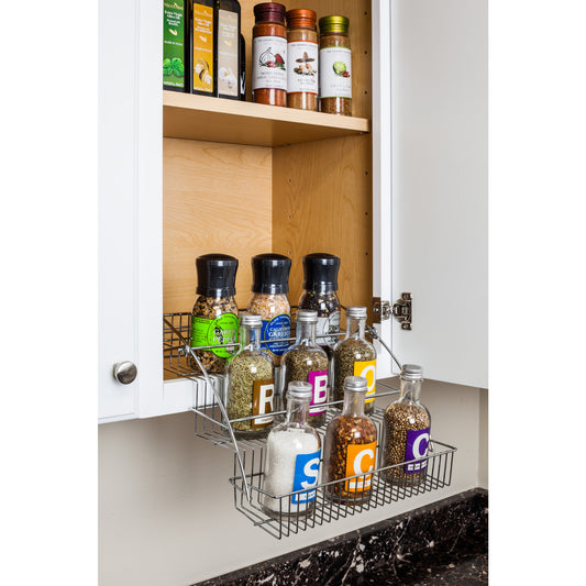 HARDWARE RESOURCES TTSPD-R 3-Tier Spice Rack Pulldown - Polished Chrome