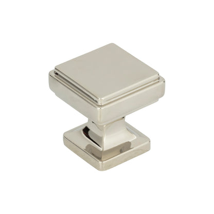 ATLAS A200-PN Kate 1 1/8" Length Square Knob - Polished Nickel