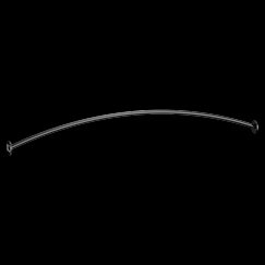 MOEN CSR2145BL Matte black 5' curved shower rod, Matte Black