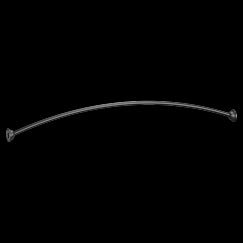 MOEN CSR2165BL Matte black 5' curved shower rod, Matte Black