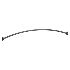 MOEN CSR2165BL Matte black 5' curved shower rod - Matte Black