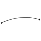 MOEN CSR2169BL Matte black adjustable curved shower rod - Matte Black