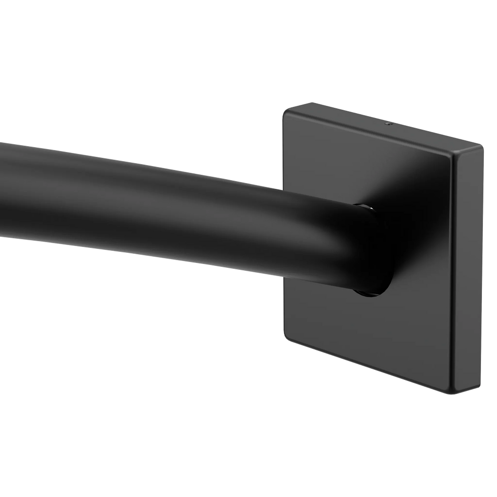 MOEN CSR2169BL Matte black adjustable curved shower rod - Matte Black