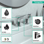 HANSGROHE 04369000 Focus Widespread Faucet 100 with Pop-Up Drain, 1.2 GPM - Chrome