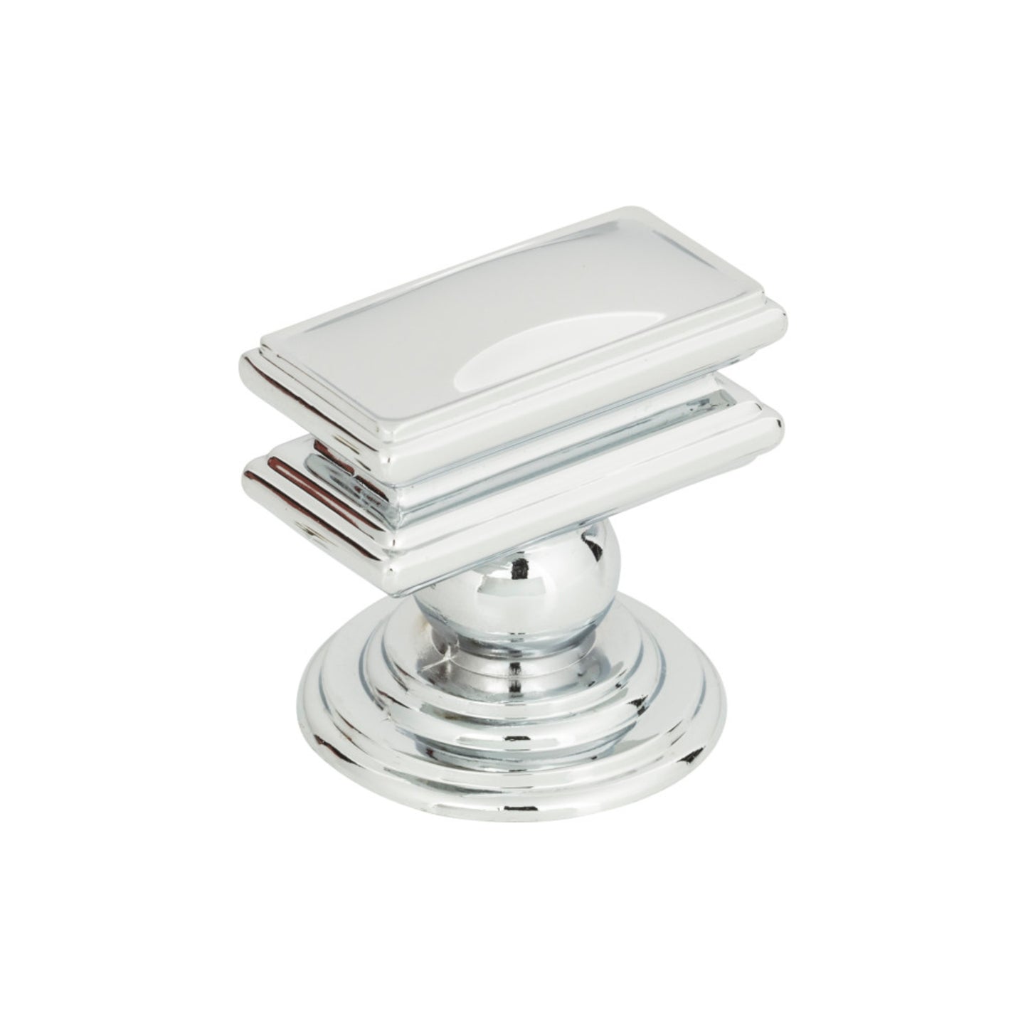 ATLAS 377-CH Campaign 1 1/2" Length Rectangle Knob - Polished Chrome