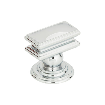 ATLAS 377-CH Campaign 1 1/2" Length Rectangle Knob - Polished Chrome