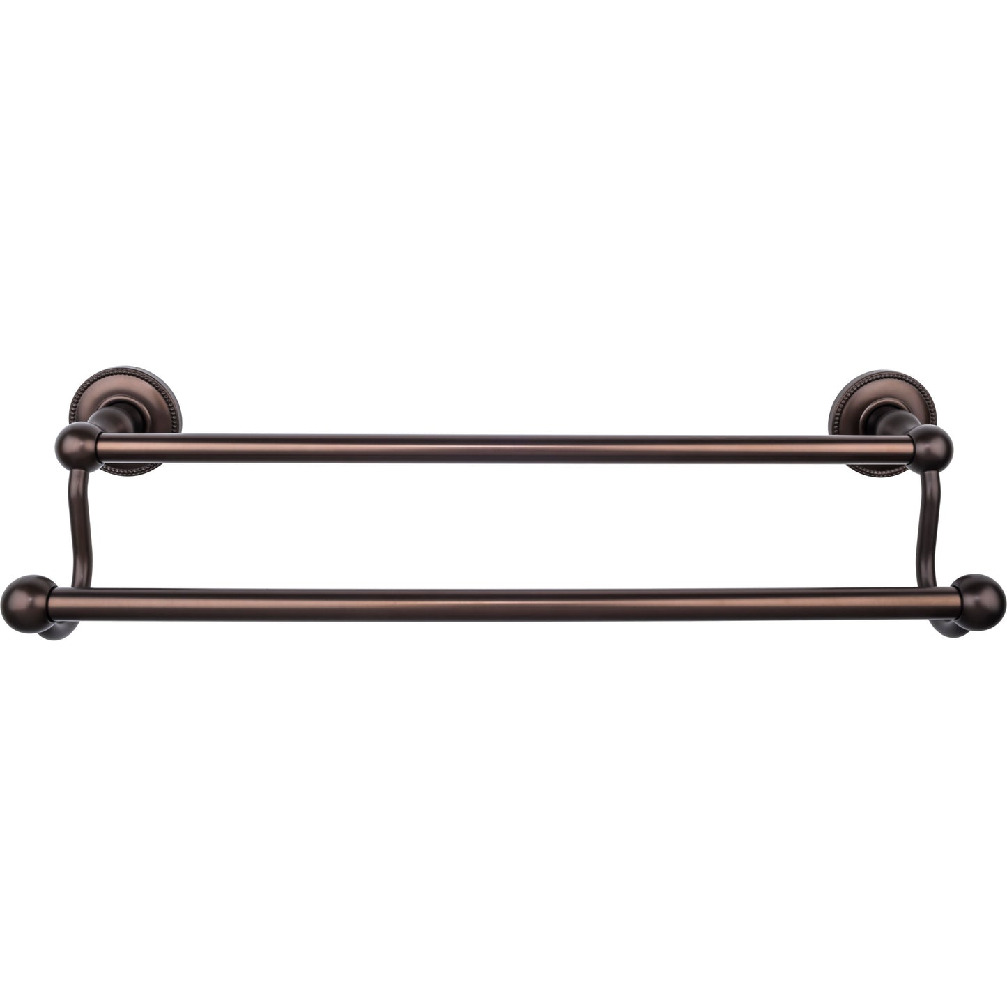 TOP KNOBS ED7ORBA TOP BATH (R) Edwardian Bath Double 20 1/2" Wall Mounted Towel Bar - Oil Rubbed Bronze