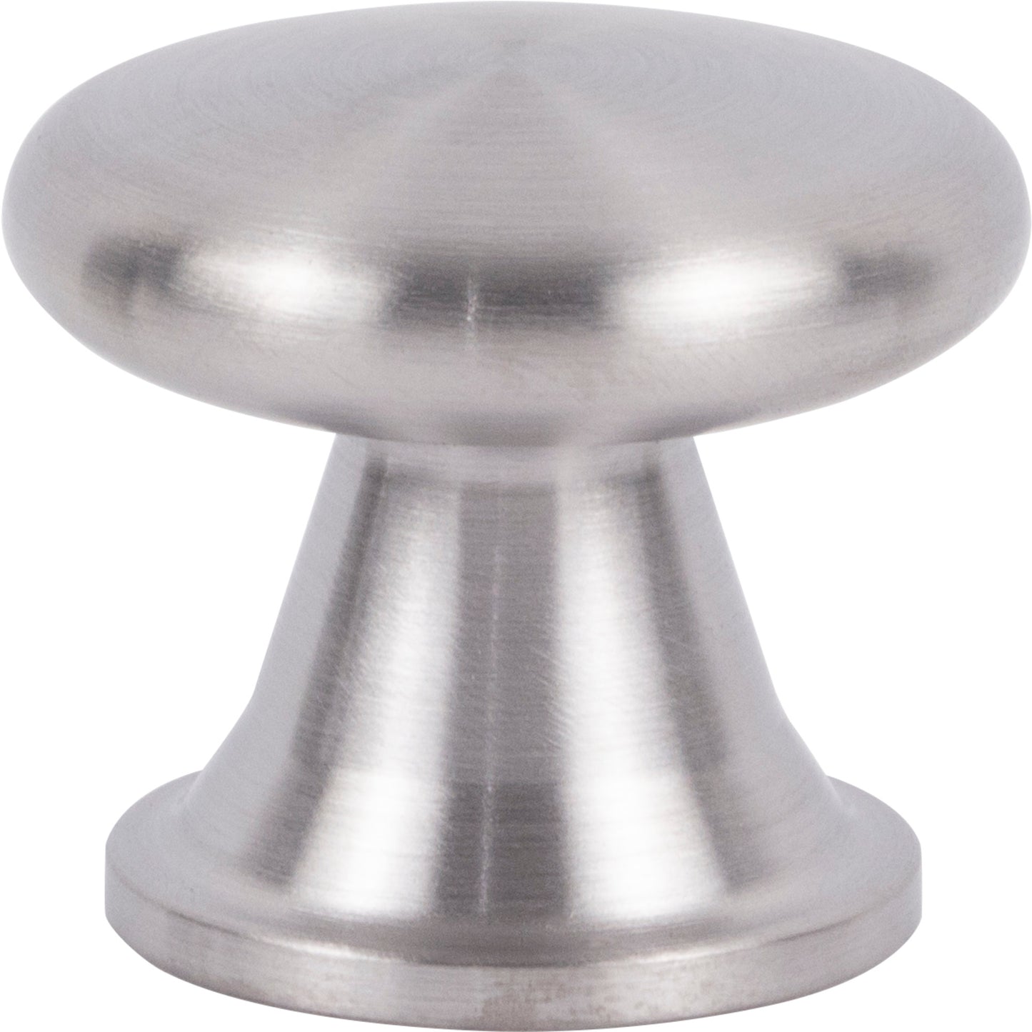 ATLAS A969-SS Burbank 1 1/8" Length Round Knob - Brushed Stainless Steel