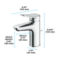 TOTO TLS04301U#CP LF Series 1.2 GPM Single Handle Bathroom Sink Faucet with Drain Assembly , Polished Chrome