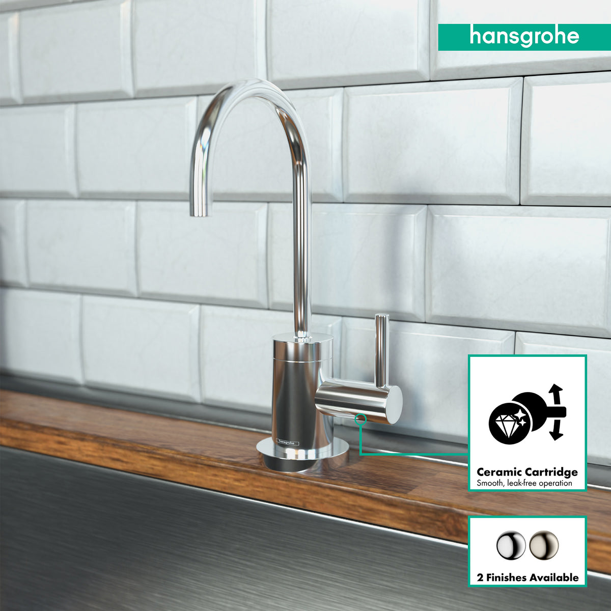 HANSGROHE 04301000 Talis S Beverage Faucet, 1.5 GPM - Chrome