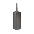 AXOR 42655340 Universal Rectangular Toilet Brush Holder, Wall-Mounted - Brushed Black Chrome