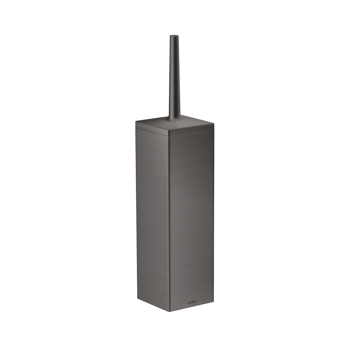 AXOR 42655340 Universal Rectangular Toilet Brush Holder, Wall-Mounted - Brushed Black Chrome