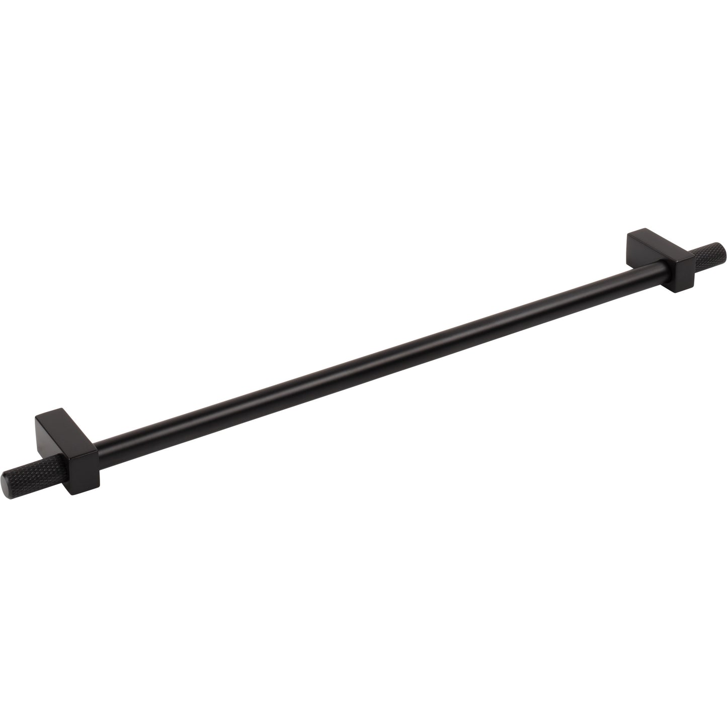 JEFFREY ALEXANDER 698-305MB Larkin Knurled Ends 305 mm Center-to-Center Bar Pull - Matte Black
