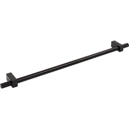JEFFREY ALEXANDER 698-305MB Larkin Knurled Ends 305 mm Center-to-Center Bar Pull - Matte Black